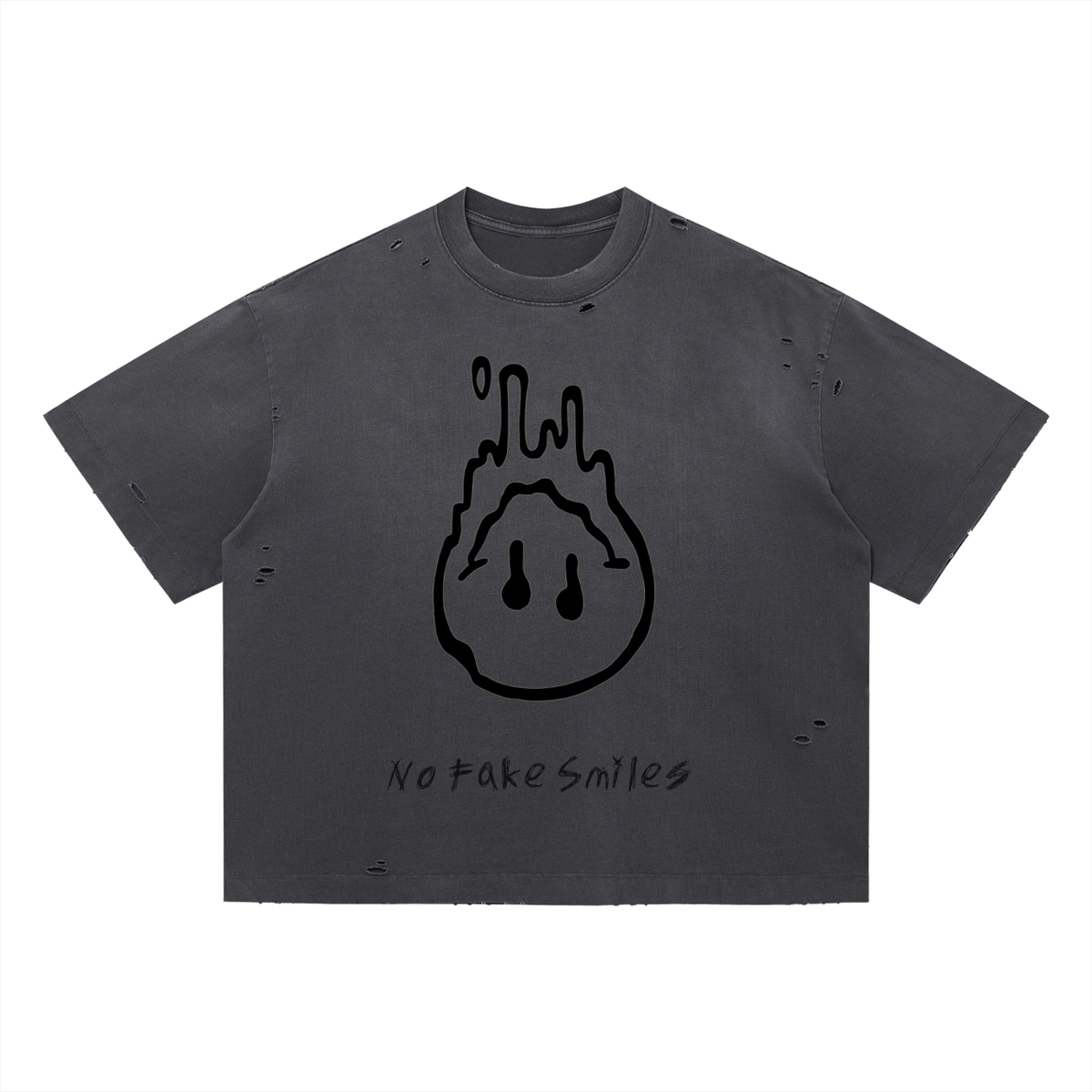 Vintage Washed Distressed Boxy Oversized T-Shirt