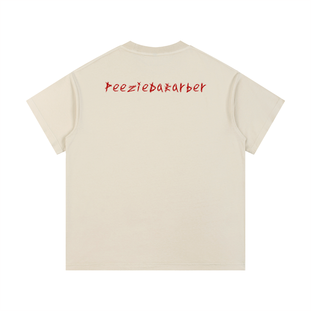 "PeezieDaBarber"Vintage Wash Cotton T-Shirt