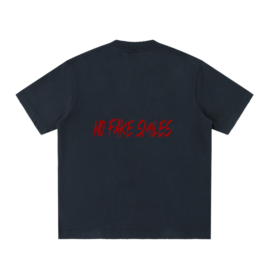 Heavyweight "Droopy" Vintage Washed Frayed T-Shirt