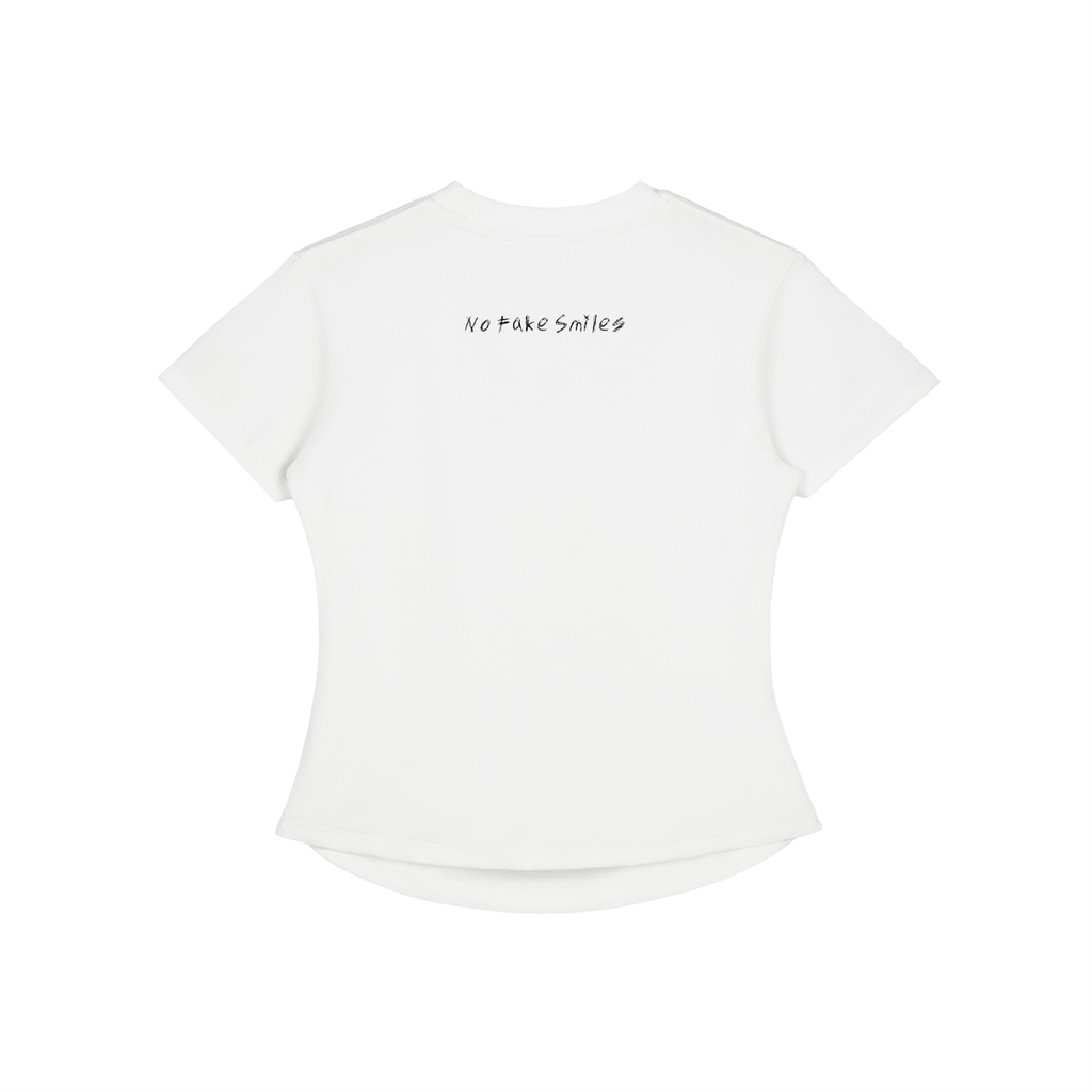 Vintage Washed Bodycon Cotton T-Shirt