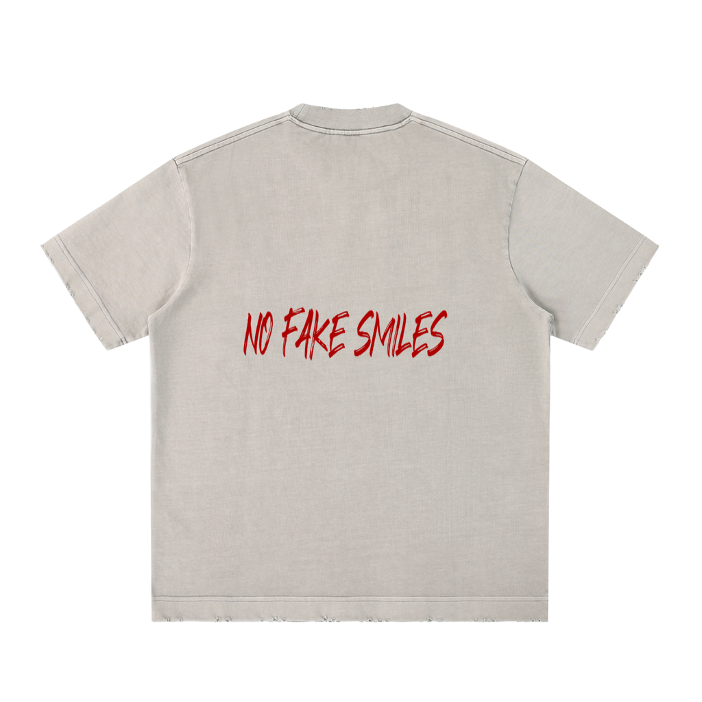 Heavyweight "Droopy" Vintage Washed Frayed T-Shirt