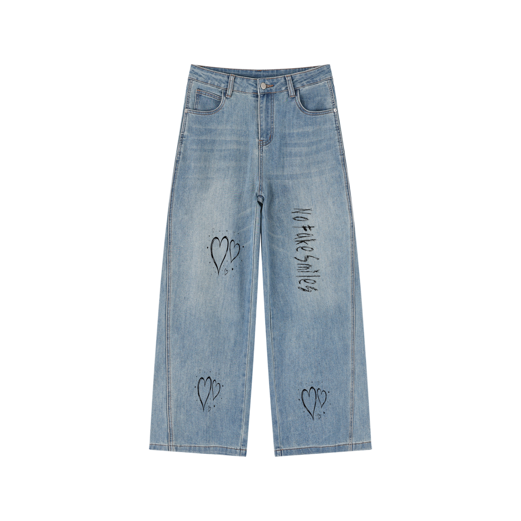 Women’s Vintage Wash High Rise Wide Leg Jeans