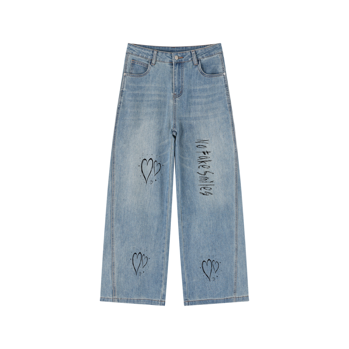 Women’s Vintage Wash High Rise Wide Leg Jeans