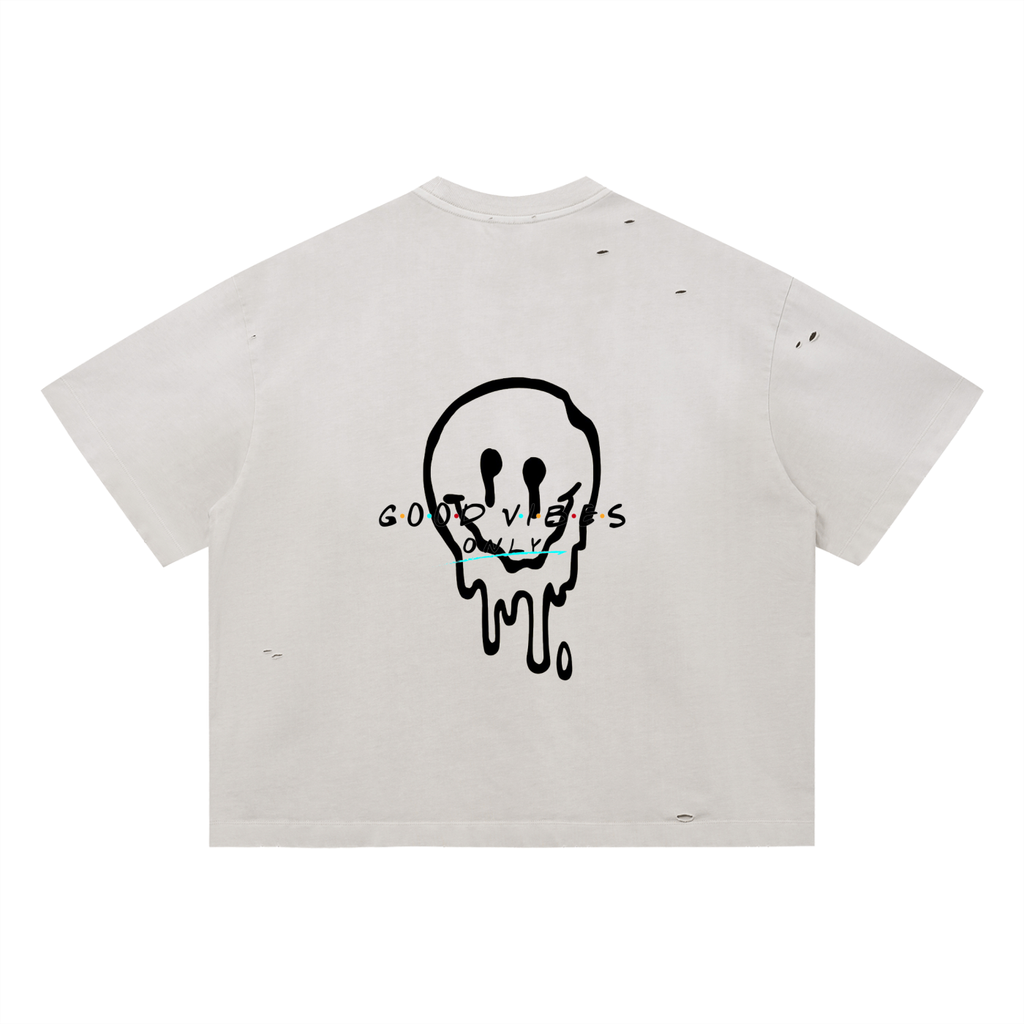 Vintage Washed Distressed Boxy Oversized T-Shirt