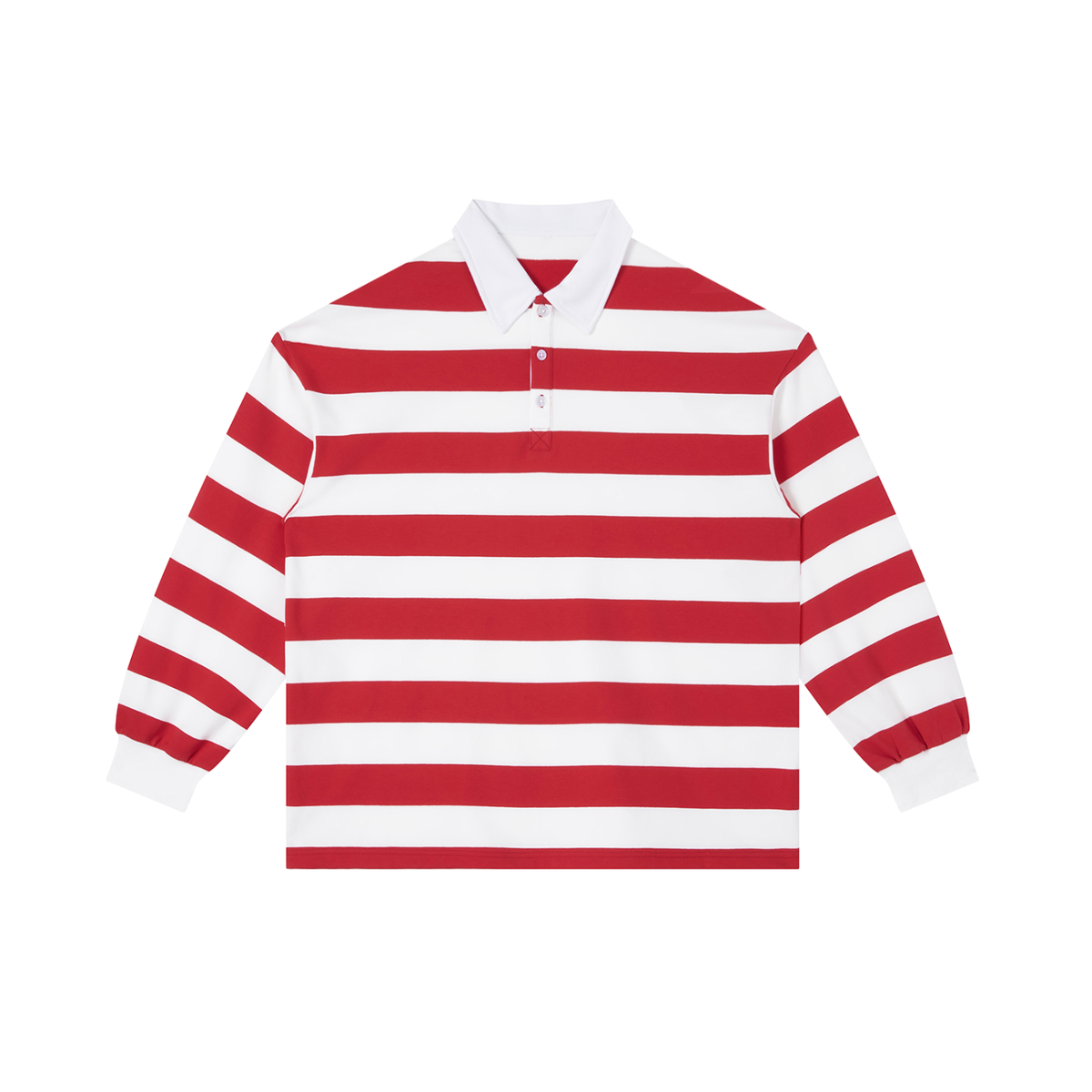 Color Block"Droopy Red" Stripe Polo