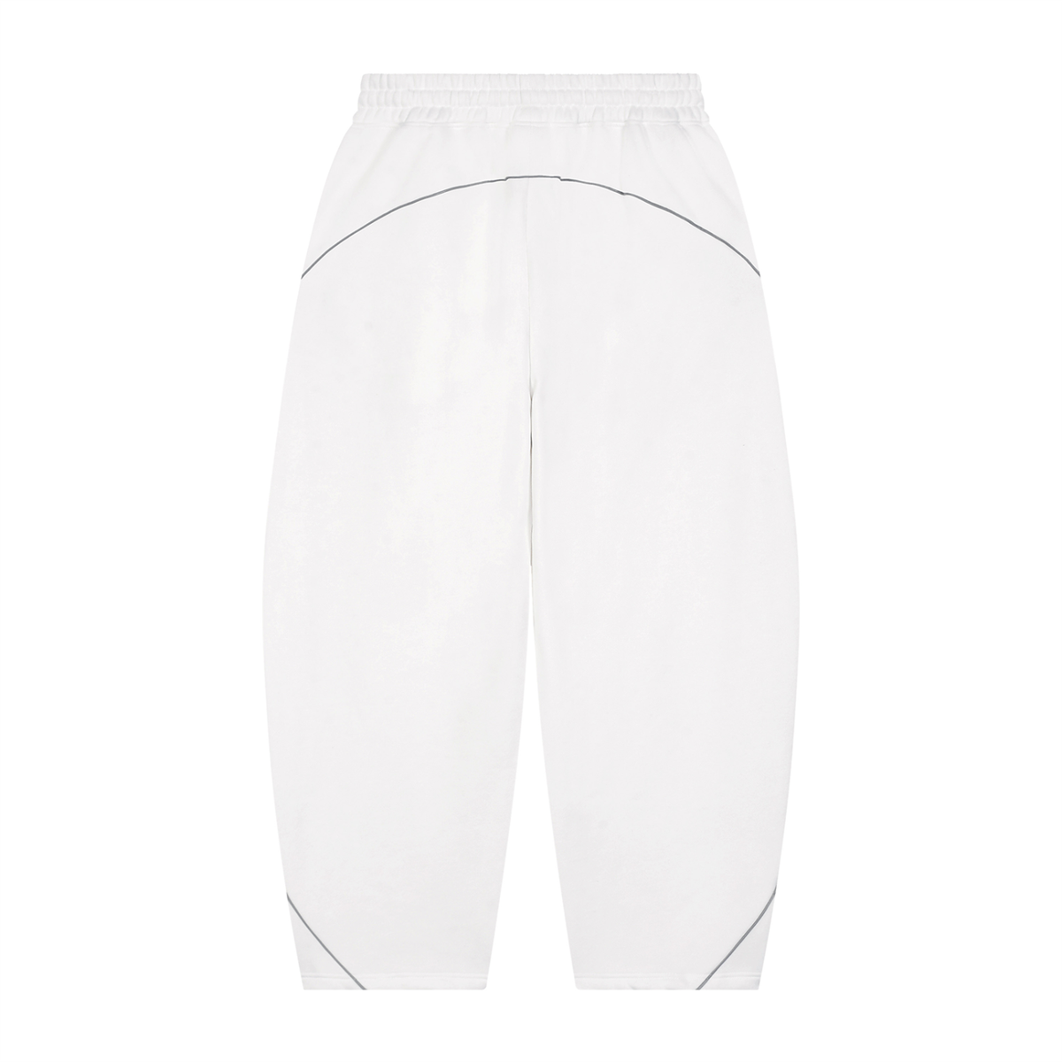Unisex Piping Fleece Barrel Leg Sweatpants
