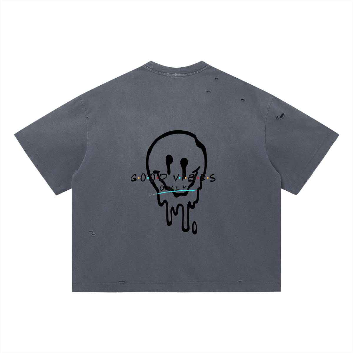 Vintage Washed Distressed Boxy Oversized T-Shirt