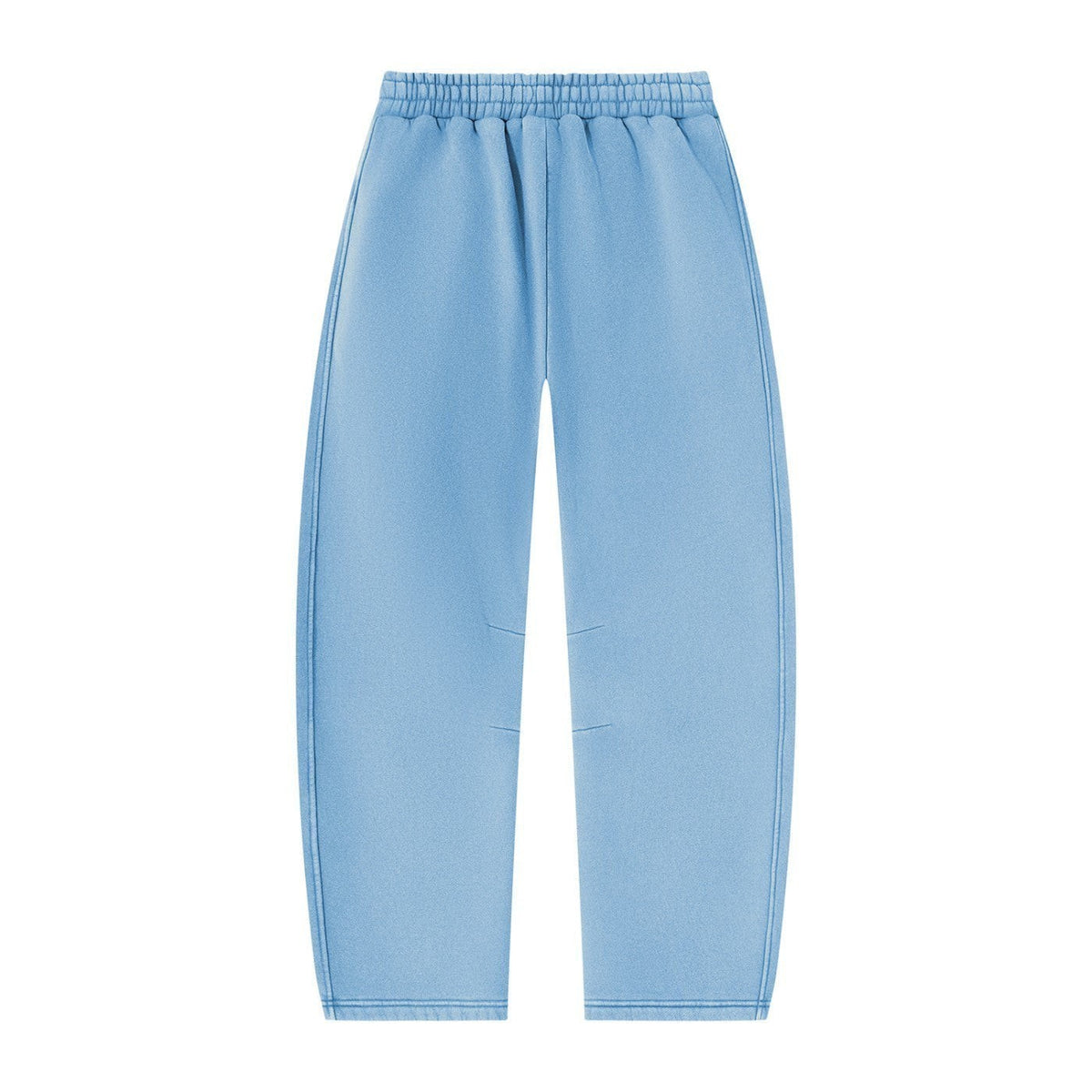 No Fake Smiles light blue fleece lounge sweatpants with an elasticated waistband and relaxed fit.