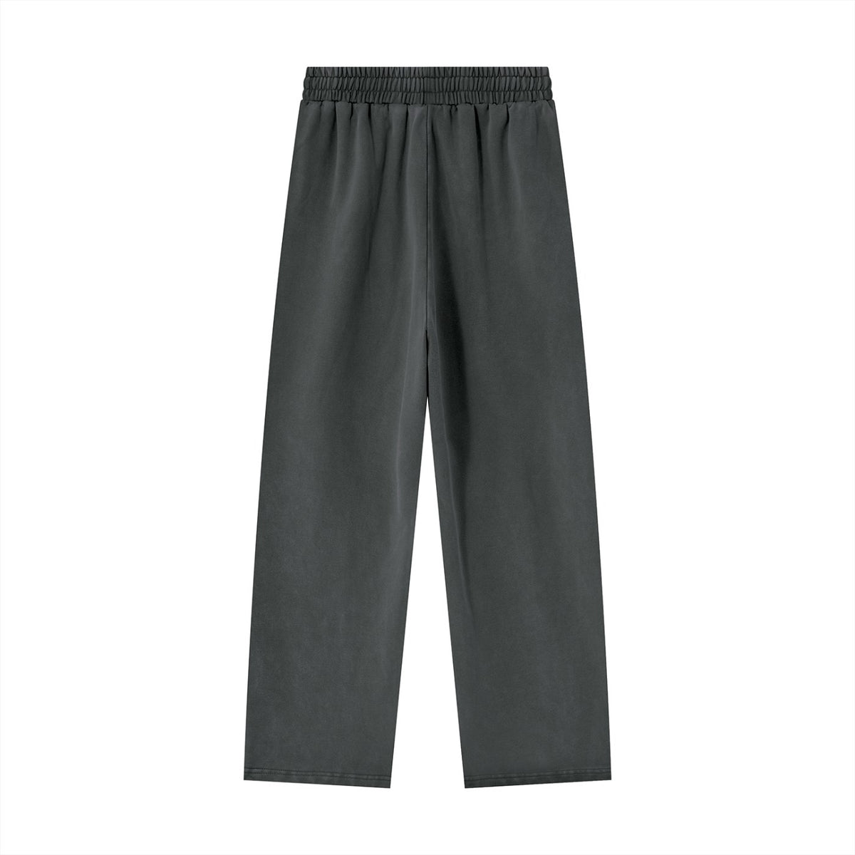 No Fake Smiles heavyweight cotton sweatpants in a charcoal grey vintage wash with an elastic drawstring waist.